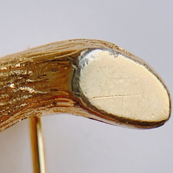 VTG Signed Sarah Coventry Brooch Twig Leaf Mid Century Gold Tone Jewelry - Picture 10 of 10